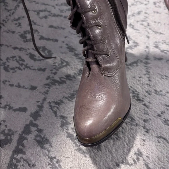 Joie Brown Over the Knee Lace-Up Boots - Picture 8 of 12